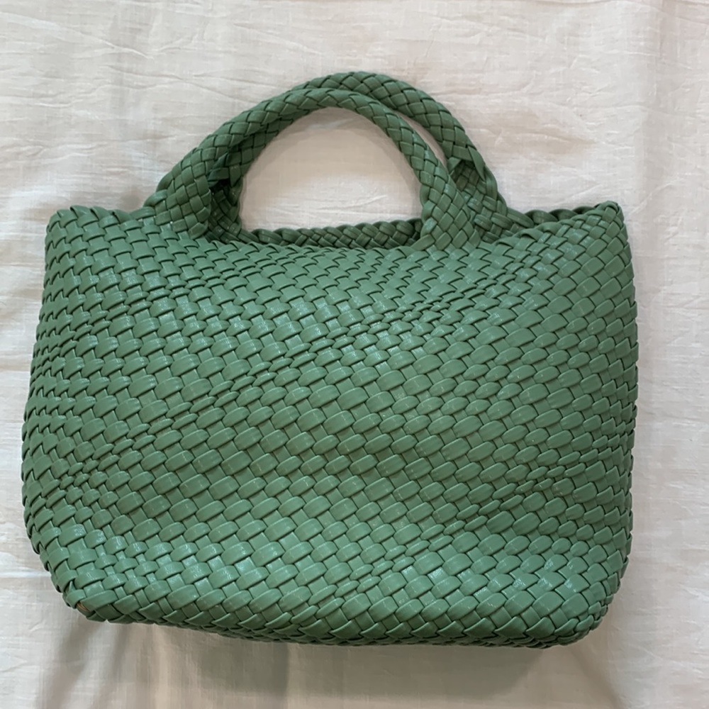 Vegan leather weaved purse